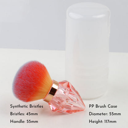 Large Portable Diamond Nail & Makeup Dust Brush For Powder, Nail Art, Cosmetics