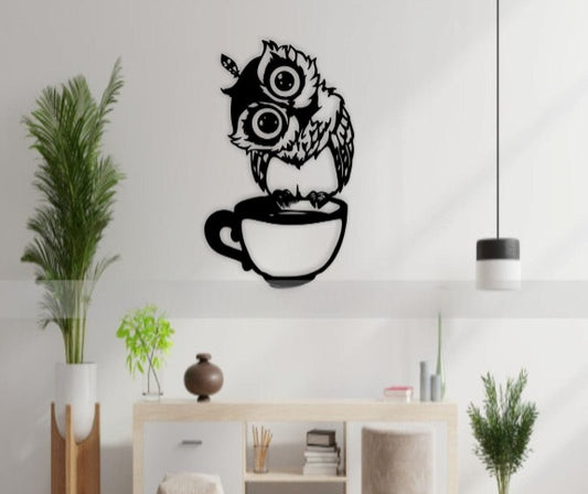 Eulen-Acryl-Wandbild