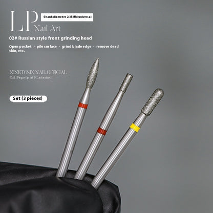 Vormontierter Polierkopf-Satz mit Diamantsand für die Maniküre