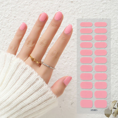 Außenhandel Großhandel 22 bezieht sich auf einfarbige, halbhärtende Gel-Nagelsticker, UV-Phototherapie-Nagelsticker-Fabrik
