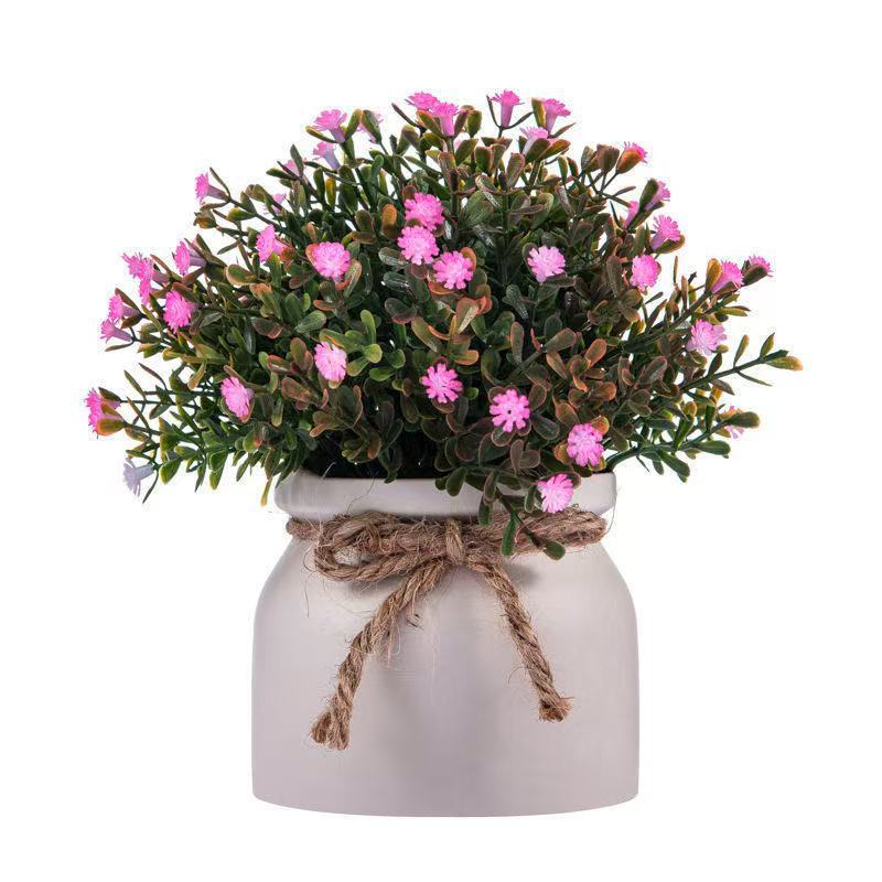 Kleine Bonsai-Ornamente für den Schreibtisch im Wohnzimmer, künstliche Blumen