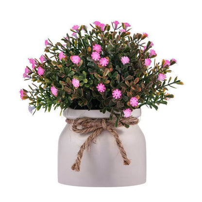 Kleine Bonsai-Ornamente für den Schreibtisch im Wohnzimmer, künstliche Blumen