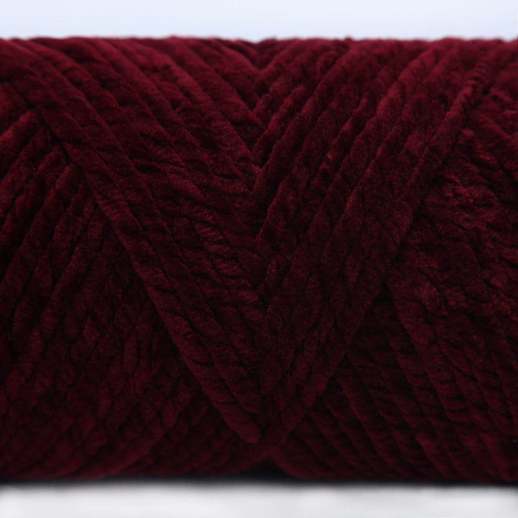 Gold Velvet Scarf Crocheted Shoes Yarn