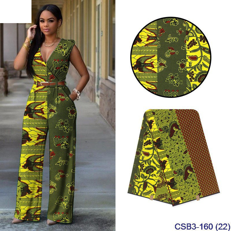 Baumwollstoff mit afrikanisch-indischem geometrischem Muster, gewachst