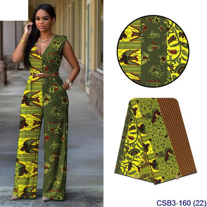 Baumwollstoff mit afrikanisch-indischem geometrischem Muster, gewachst