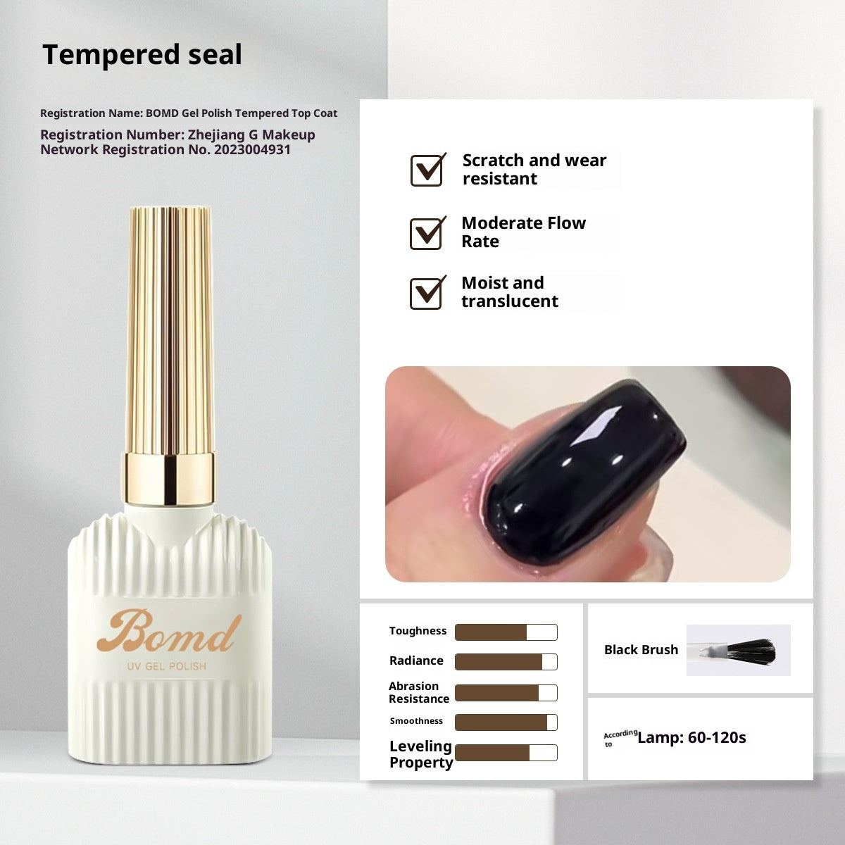 Herstellung eines Nagellackklebers durch Verschmieren von Grundierung und Versiegelungsschicht