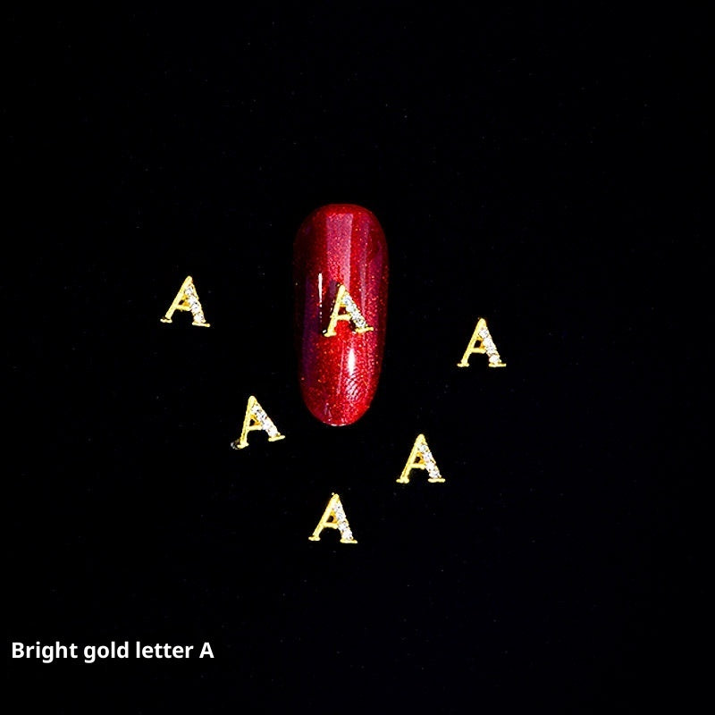 26 Buchstaben Legierung Nagelornament Nagelkristall