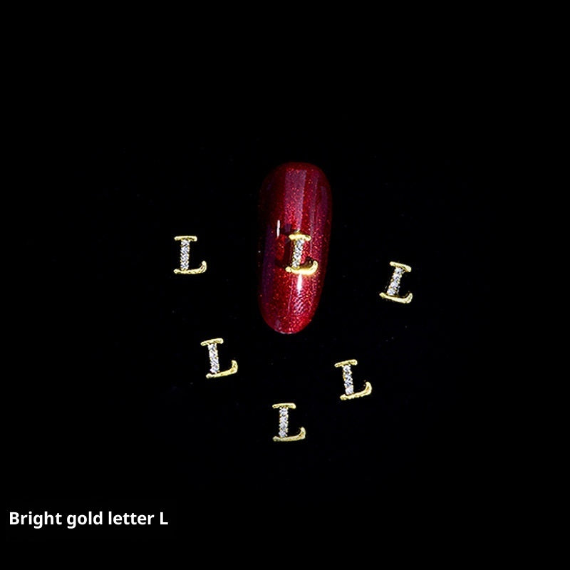 26 Buchstaben Legierung Nagelornament Nagelkristall