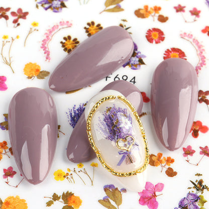 Nagelsticker Blumenmuster