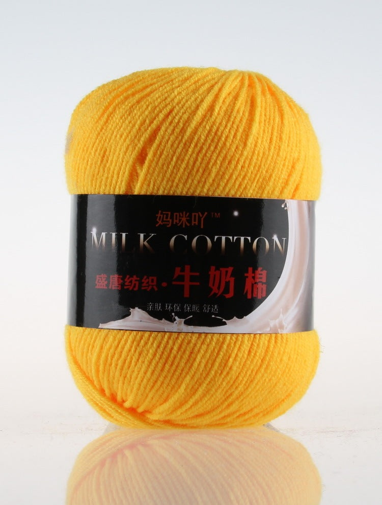 3-Strand Milk Cotton Wool DIY Doll Sweater Scarf Hat Cotton Yarn