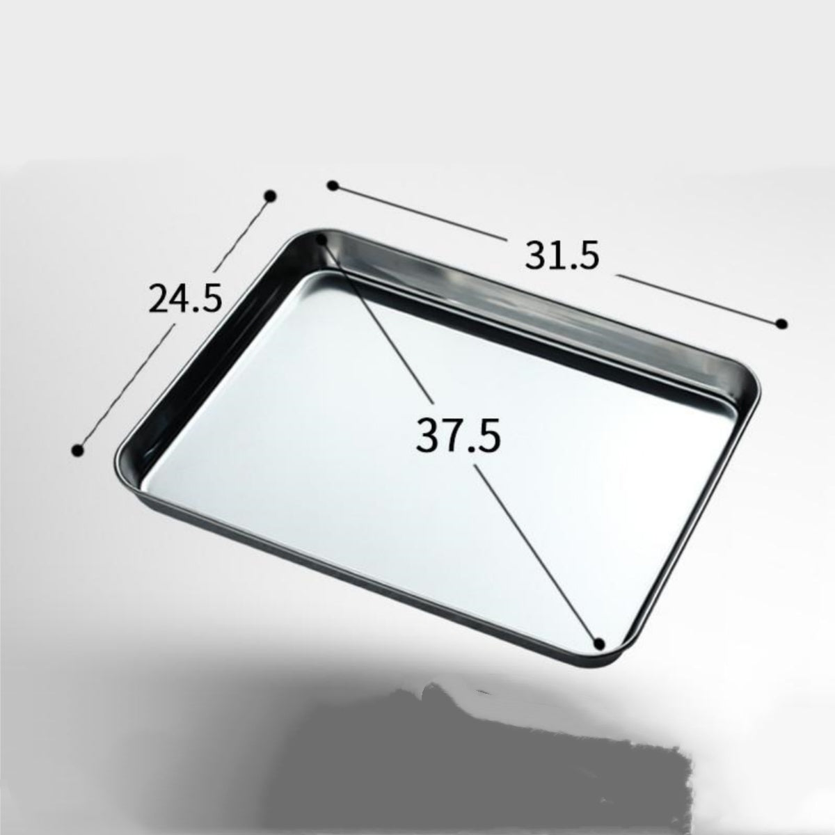 Stainless Steel Steamed Cake Baking Tray With Rectangular Thickened Shallow Tray