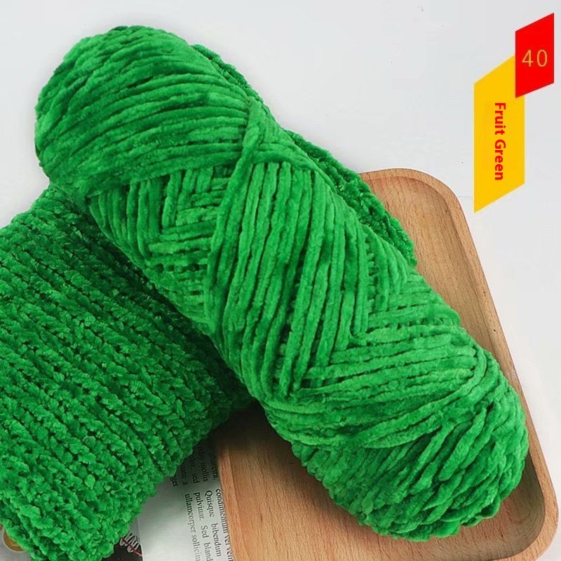 Chenille Gold Velvet Thick Knitting Wool Yarn Ball Scarf Sweater Doll Woven Material Kit