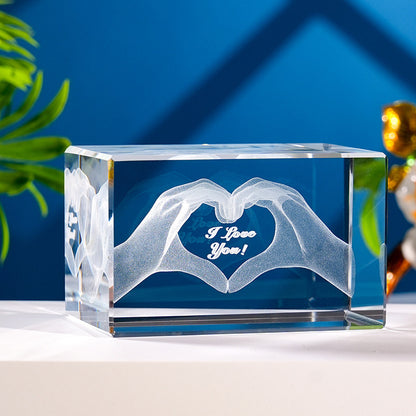 Interior Carving 3D Animal Series Crystal Statue Tourist Souvenir