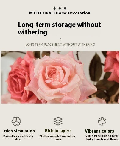 Artificial Flowers Dried Fake Flowers Retro Oil Painting Living Room Decoration