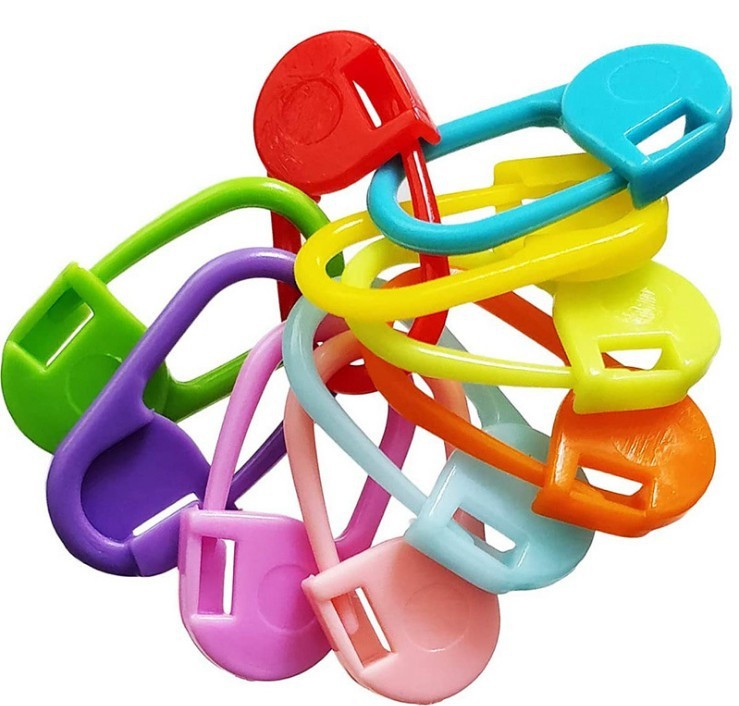 Farbige Strickgarn-Markierung, kleine Schnalle, Positionierungsschnalle, gemischte Farben, Kunststoff-Strickmarkierung, Häkelnadel, kleine Nadel