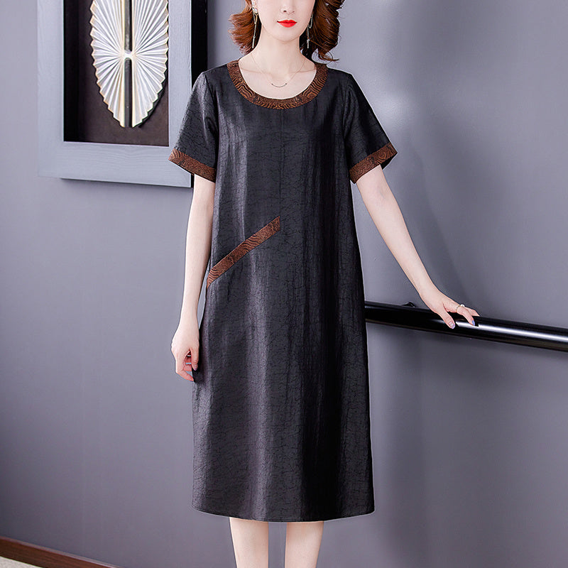 High-end Silk Fragrant Cloud Yarn Summer Dress