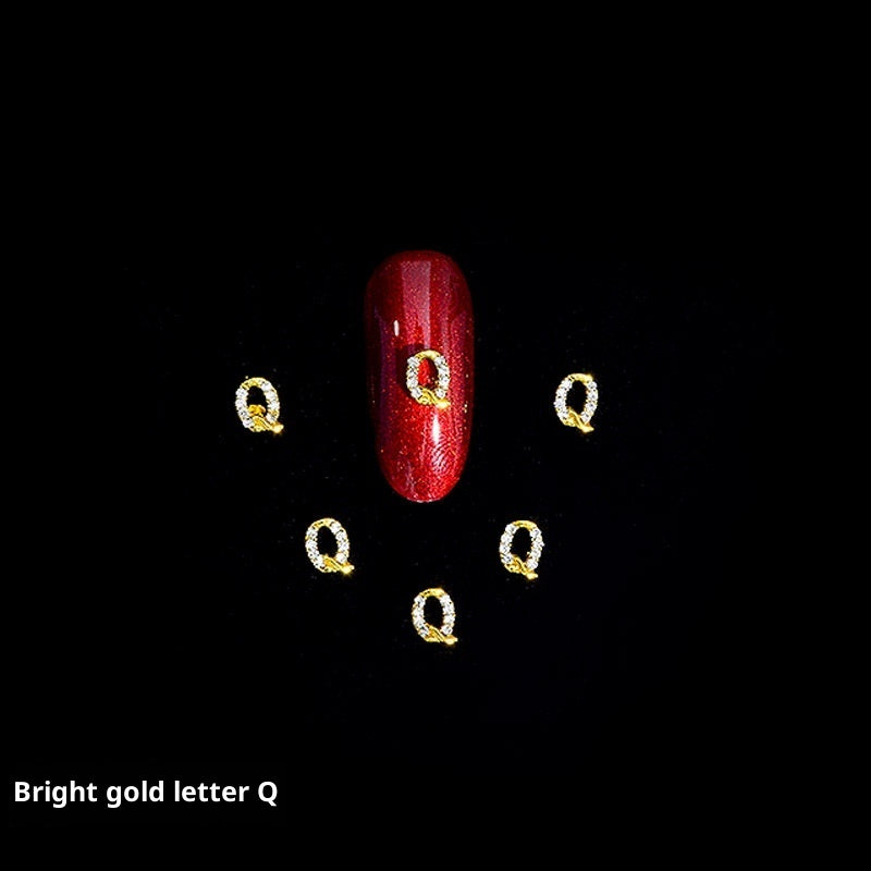 26 Buchstaben Legierung Nagelornament Nagelkristall