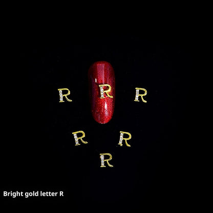 26 Buchstaben Legierung Nagelornament Nagelkristall