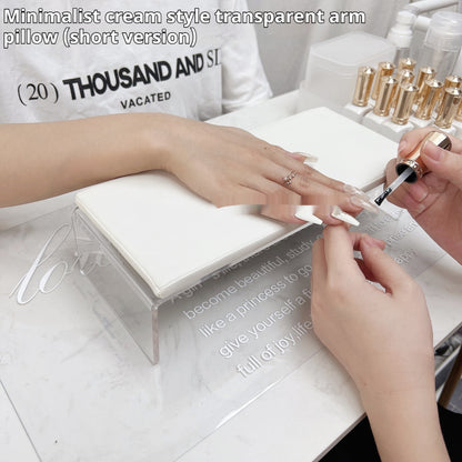 Handkissen aus cremefarbenem Acryl, cremeweiße Handgelenkschiene für große und kleine Handgelenke