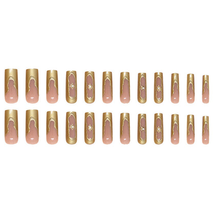 Abnehmbare Nagelsticker, einfaches French-Design, Stern