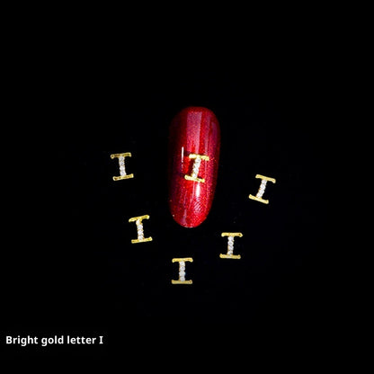 26 Buchstaben Legierung Nagelornament Nagelkristall