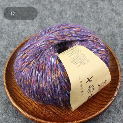 Colorful Woolen Yarn Handmade Crochet Diy Scarf Thread Sweater Hat Thread Medium Thick Woolen Ball