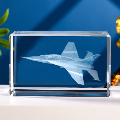 Interior Carving 3D Animal Series Crystal Statue Tourist Souvenir