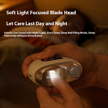 Elektrischer Nagelknipser, wiederaufladbar, für den Haushalt, mit Einklemmschutz zum Schneiden und Schleifen