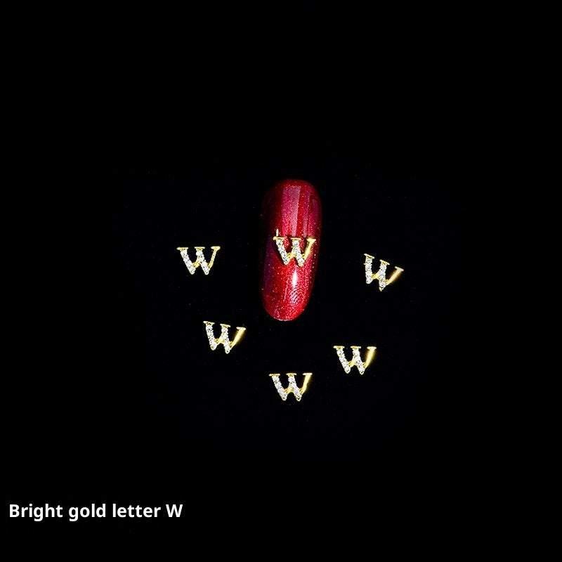 26 Buchstaben Legierung Nagelornament Nagelkristall