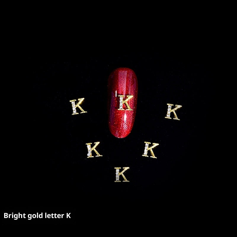 26 Buchstaben Legierung Nagelornament Nagelkristall