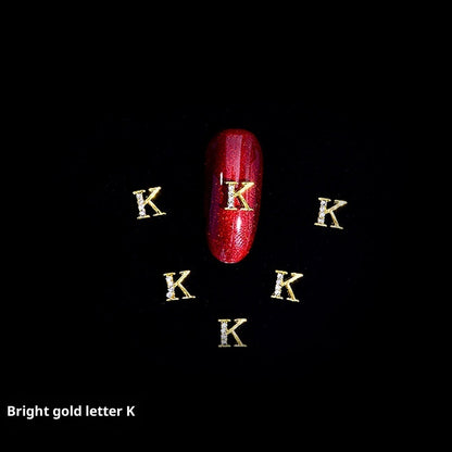 26 Buchstaben Legierung Nagelornament Nagelkristall