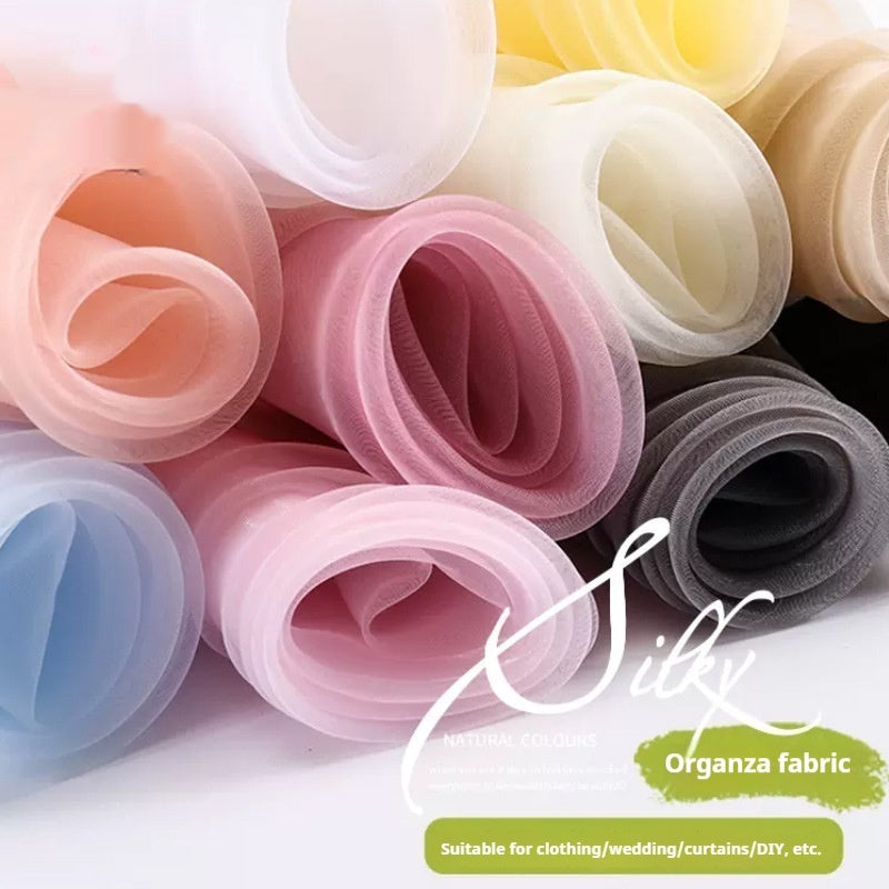 Fine-meshed Organza Fabric Yarn Sheer Yarn Wedding Dress