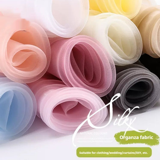 Feinmaschiges Organza-Garn, transparentes Garn, Brautkleid