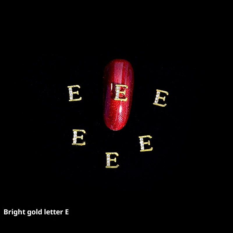 26 Buchstaben Legierung Nagelornament Nagelkristall