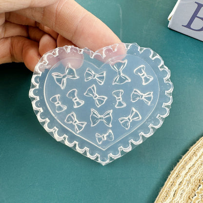 Silikon-Manikürform mit Blumenmotiv (nicht weißlich)