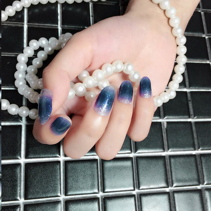 Nagelsticker mit Zwiebelpuder-Farbverlauf für Internetstars