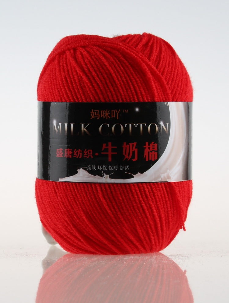 3-Strand Milk Cotton Wool DIY Doll Sweater Scarf Hat Cotton Yarn