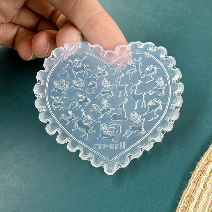 Silikon-Manikürform mit Blumenmotiv (nicht weißlich)