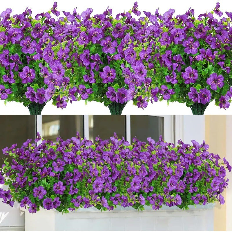 Artificial Flowers Eucalyptus Fake Flower Violet Home Porch