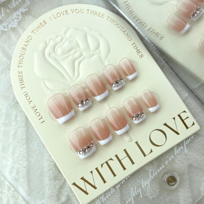 Handgefertigte künstliche Fingernägel, abnehmbare Nagelflicken