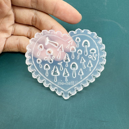 Silikon-Manikürform mit Blumenmotiv (nicht weißlich)