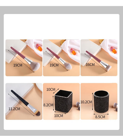 Schminkpinsel mit Diamantenbesatz, weiche Borsten, Schminkwerkzeug