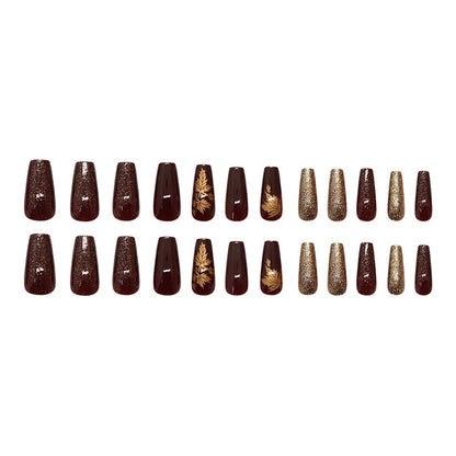 Amber Golden Maple Leaf Atmosphere Mittellang