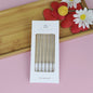 Electroplating Pencil Candle Straight Rod Birthday Gold Champagne Gold Color Wedding Party Decoration