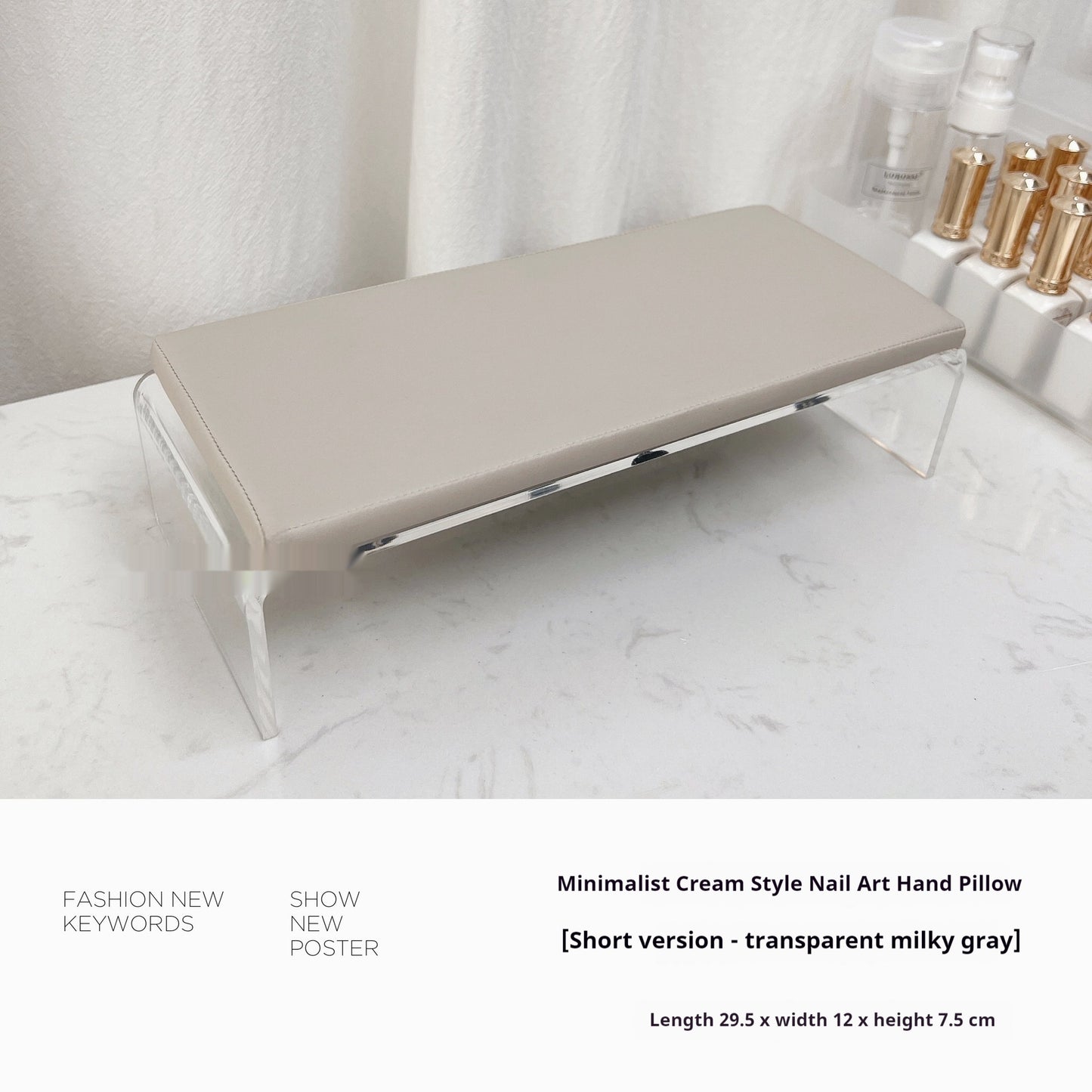 Handkissen aus cremefarbenem Acryl, cremeweiße Handgelenkschiene für große und kleine Handgelenke