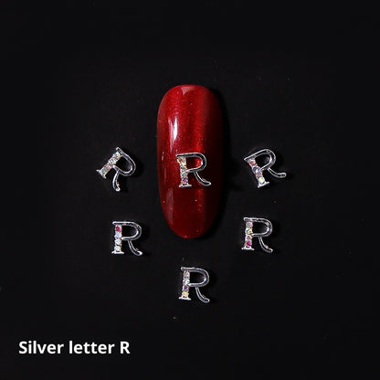 26 Buchstaben Legierung Nagelornament Nagelkristall