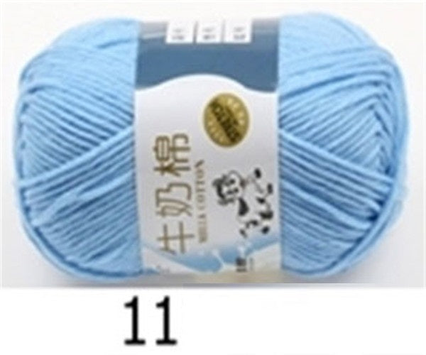 5-Strand Milk Cotton Wool Woven Medium Thickness Doll Slippers Yarn