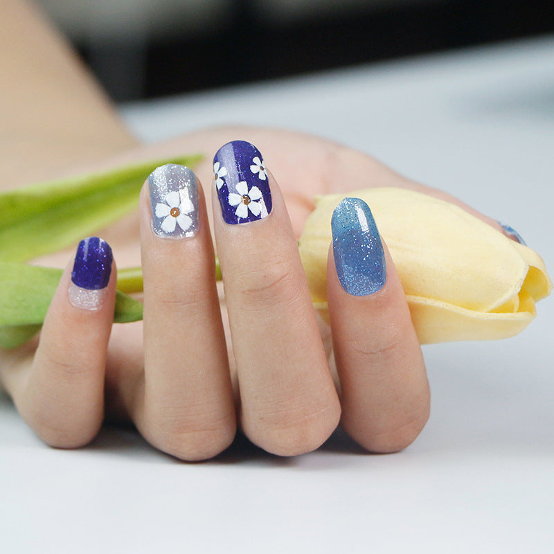 Nagelsticker mit Zwiebelpuder-Farbverlauf für Internetstars