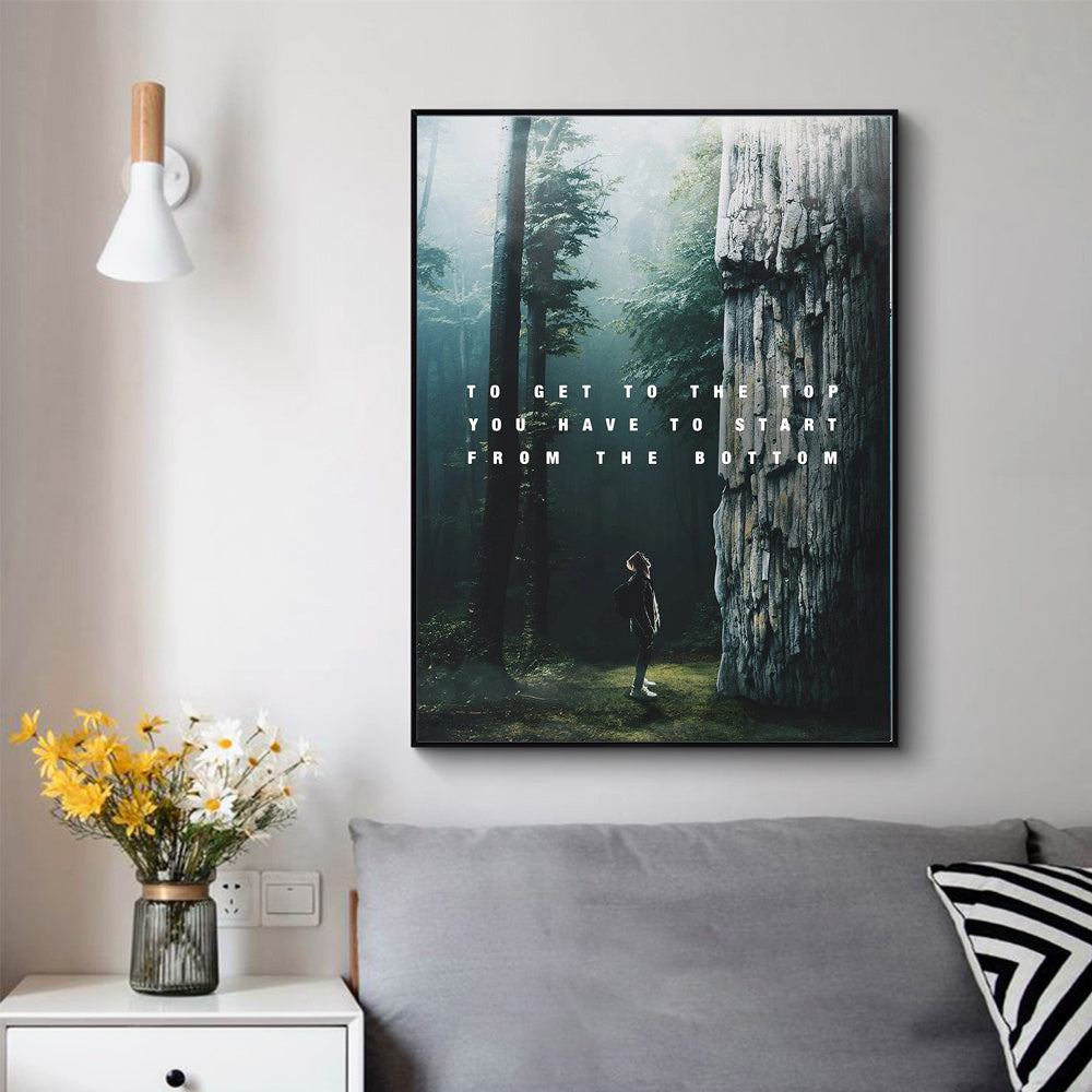 Moderne Wanddekoration: Leinwandbild mit inspirierenden Zitaten, Wandposter