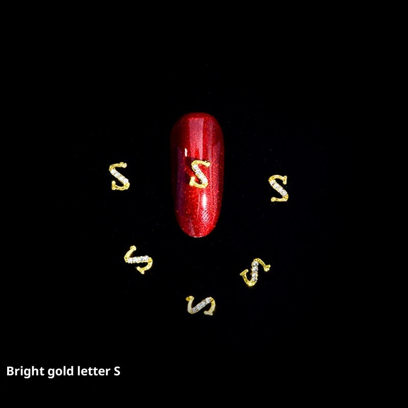 26 Buchstaben Legierung Nagelornament Nagelkristall